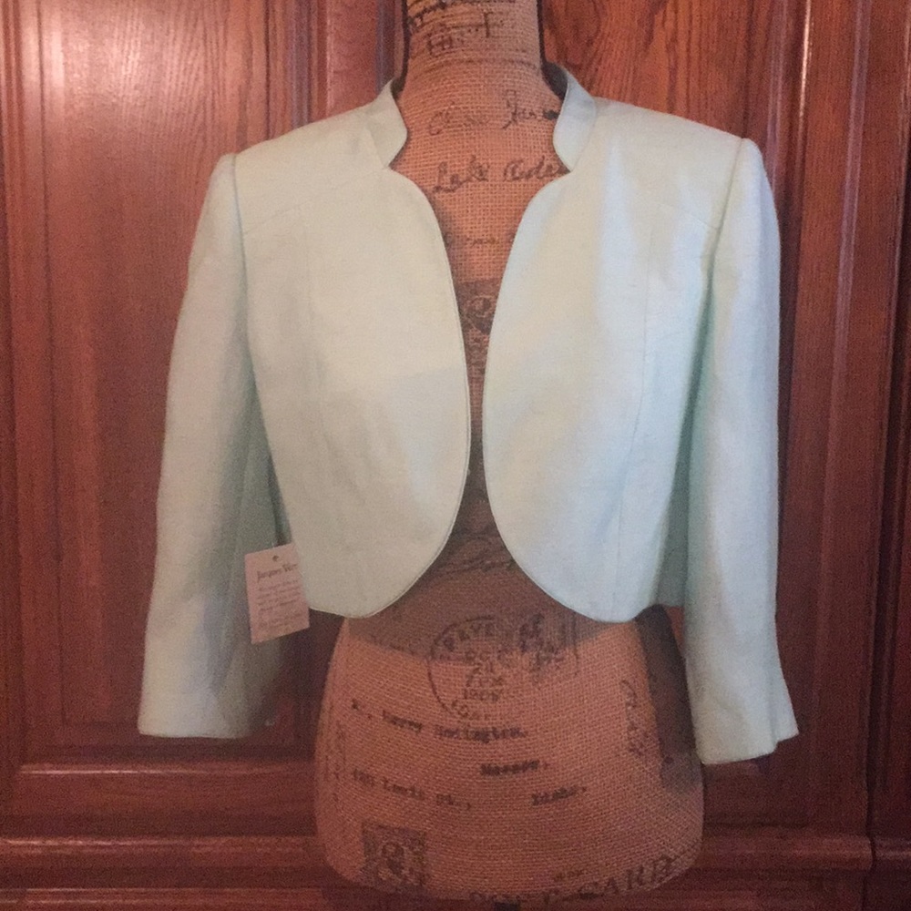 NWT Jacques Vert Mint Green Bolero Jacket